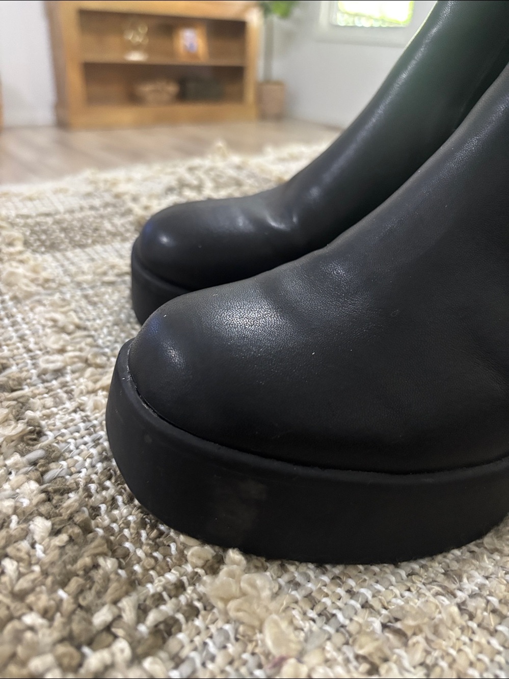 Steve Medden Women's Black Platform Ankle Boots Size 8 - Picture 7 of 15